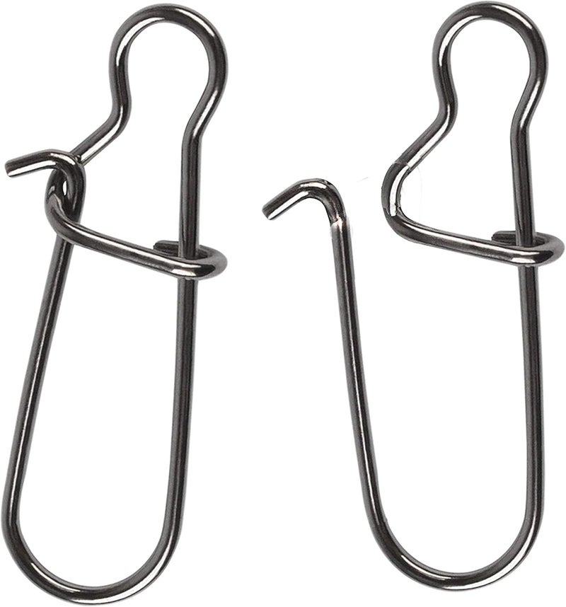 Shaddock Fishing 100 Pack Duo Lock Snaps Size 0-8 Black Nice Snap Swivel Solid Rings Stainless Steel USA Fishing Tackle Kit - Test: 26LB-220LB - Image 5